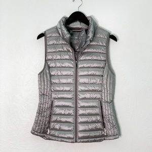 Tommy Hilfiger Metallic Silver Puffer Vest